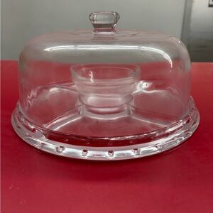 Cake Brand Pink Glass Chip and Dip Set